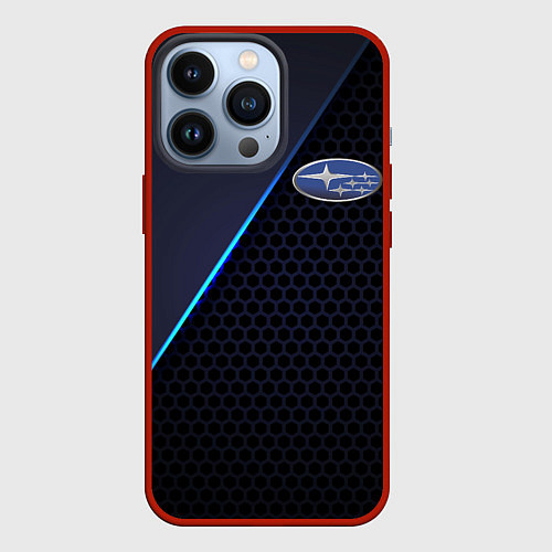 Чехол iPhone 13 Pro SUBARU / 3D-Красный – фото 1