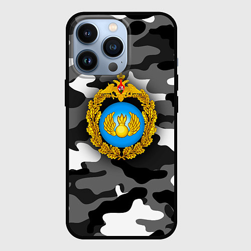 Чехол iPhone 13 Pro ВДВ / 3D-Черный – фото 1