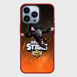 Чехол для iPhone 13 Pro Brawl Stars Crow Ворон, цвет: 3D-красный