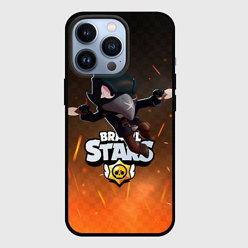 Чехол iPhone 13 Pro Brawl Stars Crow Ворон / 3D-Черный – фото 1