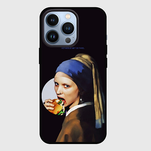 Чехол iPhone 13 Pro Het meisje met de parel / 3D-Черный – фото 1