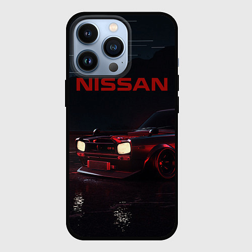 Чехол iPhone 13 Pro NISSAN / 3D-Черный – фото 1