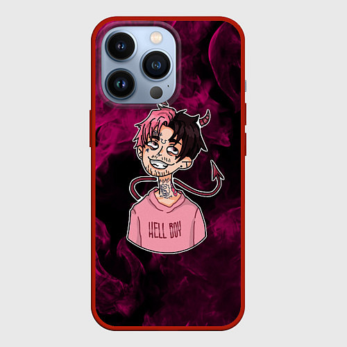 Чехол iPhone 13 Pro LIL PEEP / 3D-Красный – фото 1