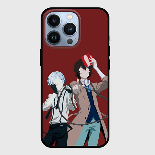 Чехол iPhone 13 Pro Atsushi Nakajima & Osamu Dazai / 3D-Черный – фото 1