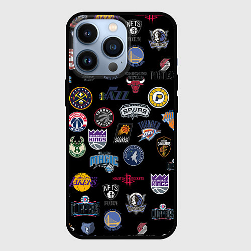 Чехол iPhone 13 Pro NBA Pattern / 3D-Черный – фото 1