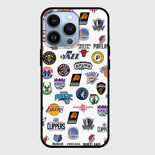 Чехол iPhone 13 Pro NBA Pattern / 3D-Черный – фото 1