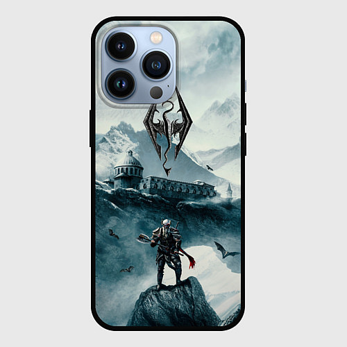 Чехол iPhone 13 Pro Skyrim Warrior / 3D-Черный – фото 1