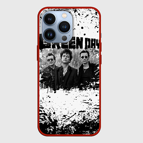 Чехол iPhone 13 Pro GreenDay / 3D-Красный – фото 1