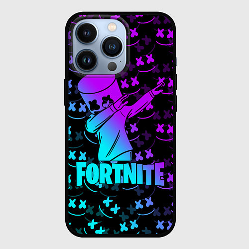 Чехол iPhone 13 Pro FORTNITE X MARSHMELLO / 3D-Черный – фото 1