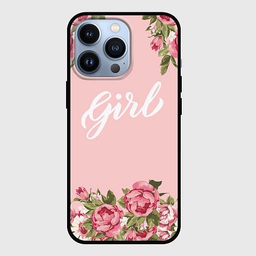 Чехол iPhone 13 Pro Girl / 3D-Черный – фото 1