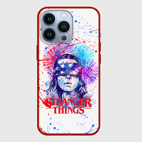 Чехол iPhone 13 Pro STRANGER THINGS / 3D-Красный – фото 1