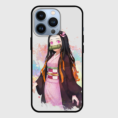 Чехол iPhone 13 Pro KIMETSU NO YAIBA / 3D-Черный – фото 1