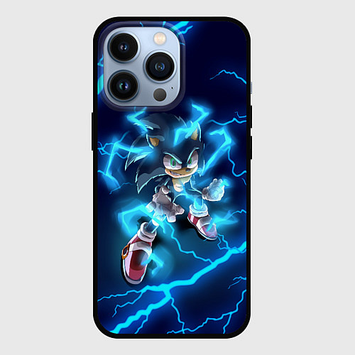 Чехол iPhone 13 Pro СОНИК / 3D-Черный – фото 1