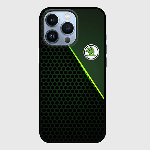 Чехол iPhone 13 Pro Skoda / 3D-Черный – фото 1