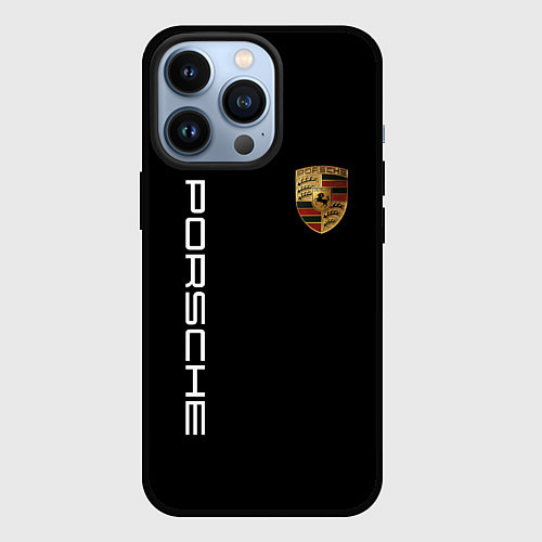 Чехол iPhone 13 Pro PORSCHE / 3D-Черный – фото 1