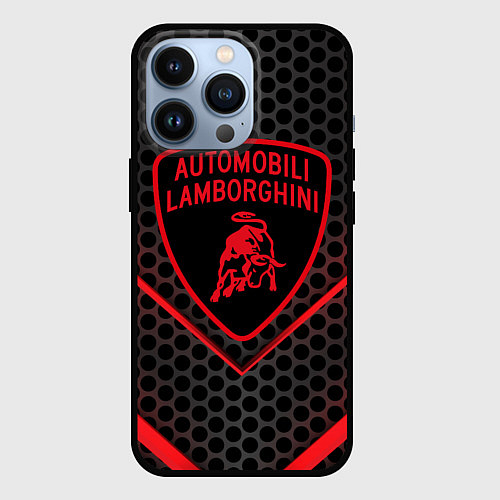 Чехол iPhone 13 Pro Lamborghini / 3D-Черный – фото 1