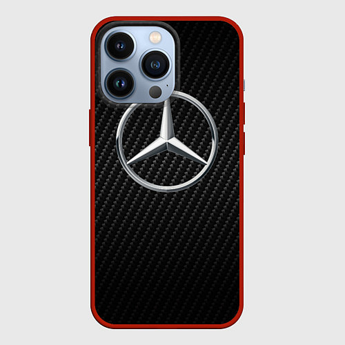 Чехол iPhone 13 Pro MERCEDES / 3D-Красный – фото 1