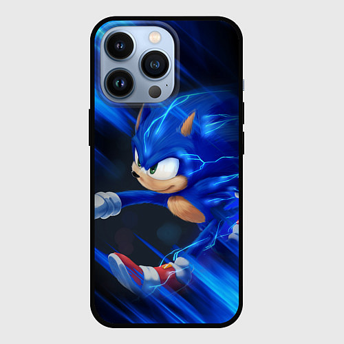Чехол iPhone 13 Pro SONIC / 3D-Черный – фото 1