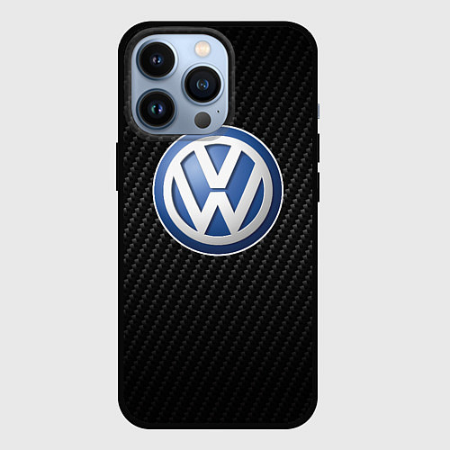 Чехол iPhone 13 Pro Volkswagen Logo / 3D-Черный – фото 1