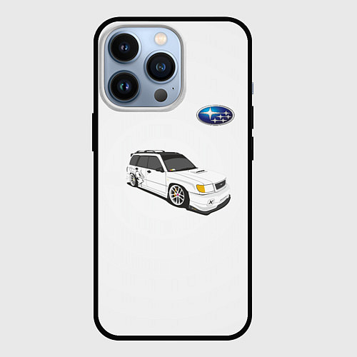 Чехол iPhone 13 Pro SUBARU / 3D-Черный – фото 1