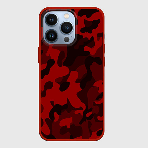 Чехол iPhone 13 Pro RED MILITARY / 3D-Красный – фото 1