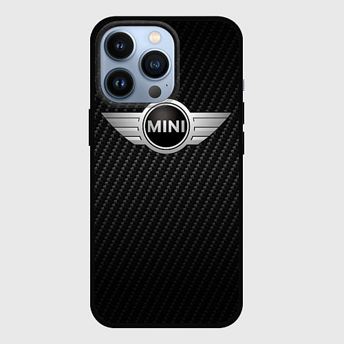 Чехол iPhone 13 Pro MINI COOPER CARBON / 3D-Черный – фото 1