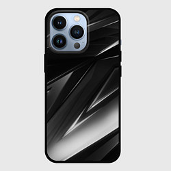Чехол для iPhone 13 Pro GEOMETRY STRIPES BLACK & WHITE, цвет: 3D-черный