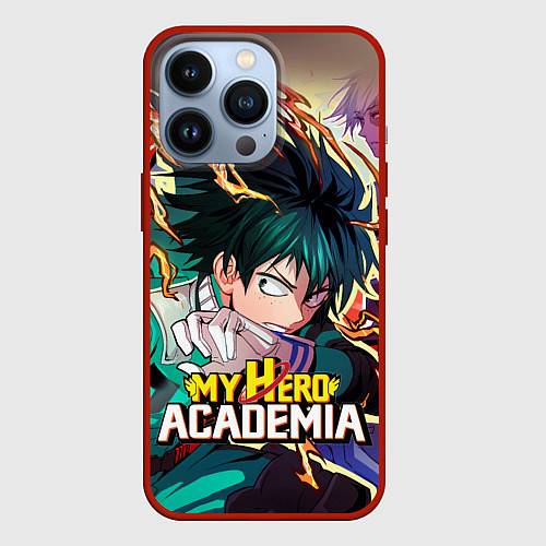 Чехол iPhone 13 Pro Моя геройская академия / 3D-Красный – фото 1