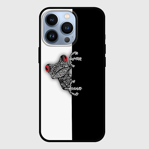 Чехол iPhone 13 Pro Лягуха / 3D-Черный – фото 1