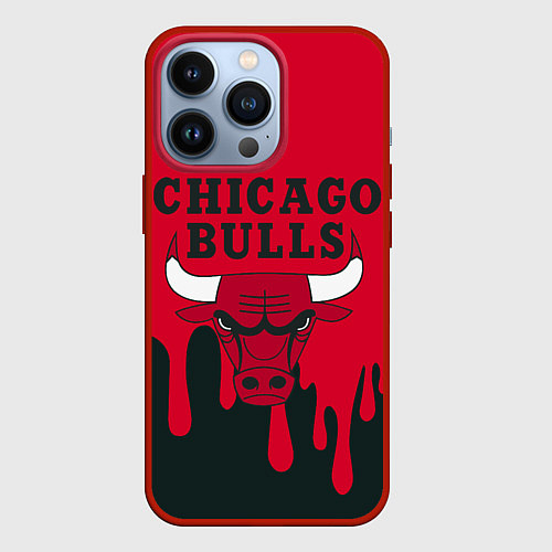 Чехол iPhone 13 Pro Chicago Bulls / 3D-Красный – фото 1