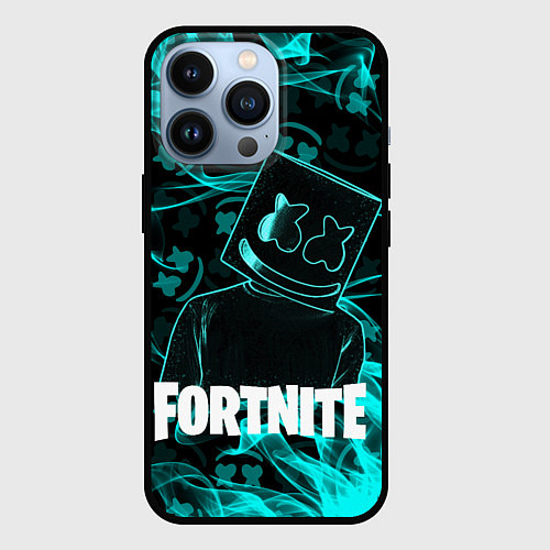 Чехол iPhone 13 Pro Fortnite Marshmello / 3D-Черный – фото 1