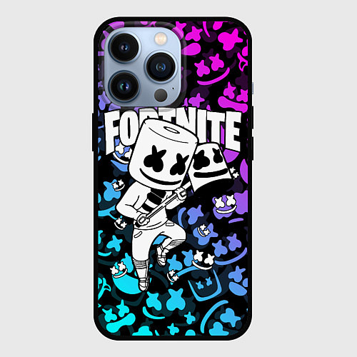 Чехол iPhone 13 Pro FORTNITE x MARSHMELLO / 3D-Черный – фото 1