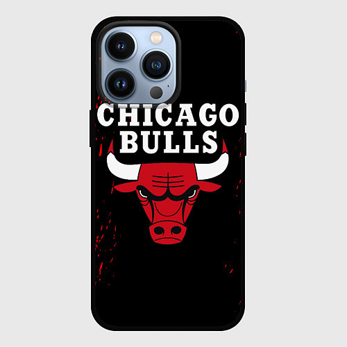 Чехол iPhone 13 Pro CHICAGO BULLS / 3D-Черный – фото 1