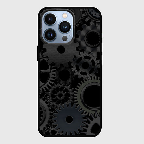 Чехол iPhone 13 Pro Механизмы / 3D-Черный – фото 1