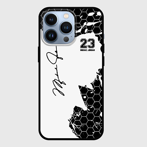 Чехол iPhone 13 Pro Michael Jordan 23 / 3D-Черный – фото 1