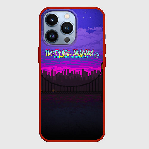 Чехол iPhone 13 Pro HOTLINE MIAMI2 / 3D-Красный – фото 1