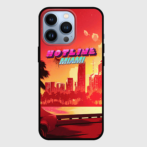 Чехол iPhone 13 Pro HOTLINE MIAMI / 3D-Черный – фото 1