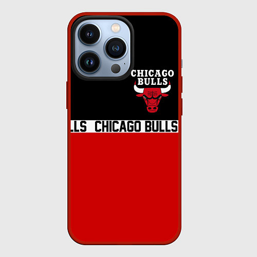 Чехол iPhone 13 Pro CHICAGO BULLS / 3D-Красный – фото 1