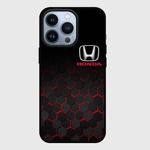 Чехол iPhone 13 Pro HONDA / 3D-Черный – фото 1