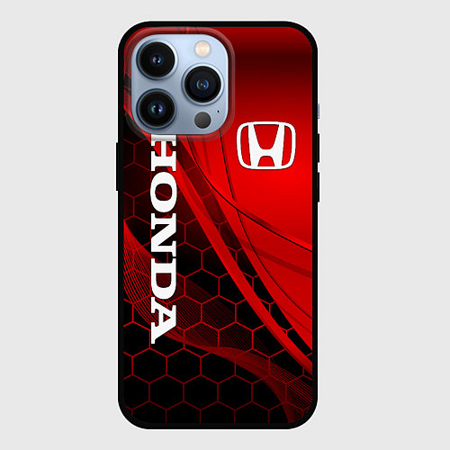 Чехол iPhone 13 Pro HONDA / 3D-Черный – фото 1