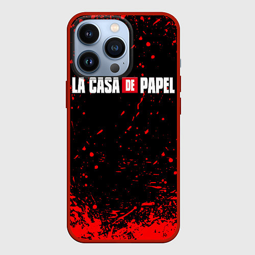 Чехол iPhone 13 Pro La Casa de Papel спина Z / 3D-Красный – фото 1