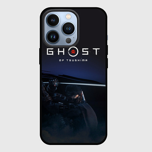Чехол iPhone 13 Pro Ghost of Tsushima / 3D-Черный – фото 1