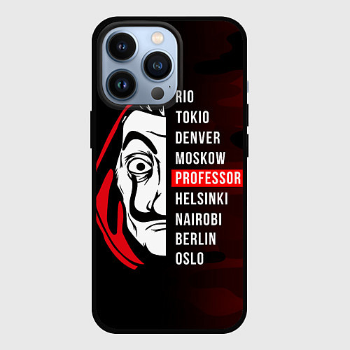 Чехол iPhone 13 Pro La Casa de Papel Z / 3D-Черный – фото 1