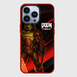 Чехол для iPhone 13 Pro DOOM ETERNAL, цвет: 3D-красный