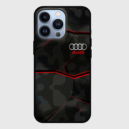 Чехол iPhone 13 Pro AUDI / 3D-Черный – фото 1