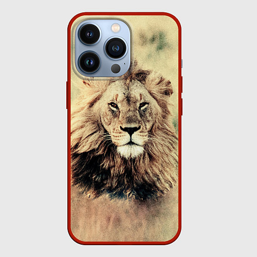 Чехол iPhone 13 Pro Lion King / 3D-Красный – фото 1