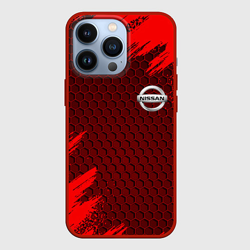 Чехол iPhone 13 Pro NISSAN / 3D-Красный – фото 1