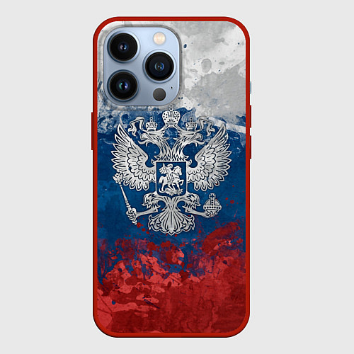 Чехол iPhone 13 Pro Россия / 3D-Красный – фото 1