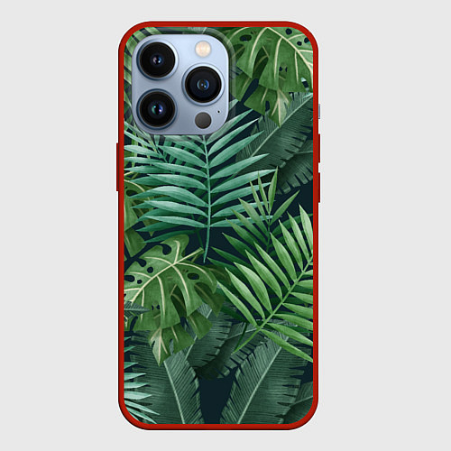 Чехол iPhone 13 Pro Тропики / 3D-Красный – фото 1