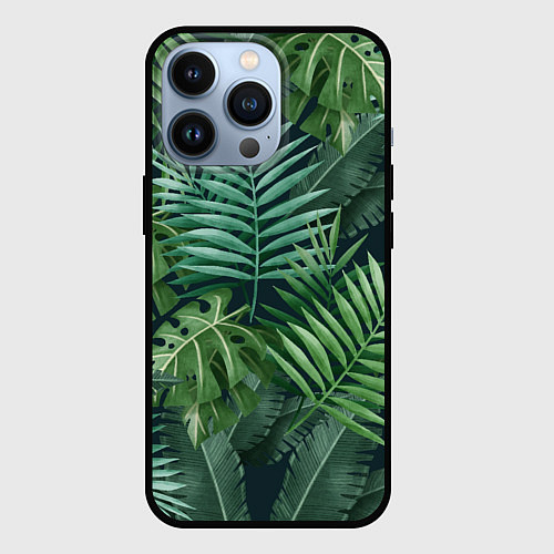 Чехол iPhone 13 Pro Тропики / 3D-Черный – фото 1